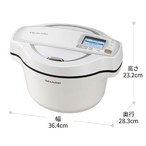 シャープ 水なし自動調理鍋 1.6L ホワイト系SHARP ヘルシオホットクック KN-HW16F-W