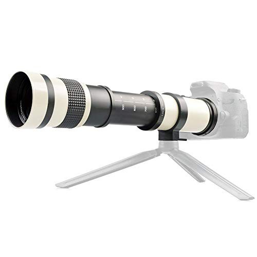 望遠鏡望遠レンズ、白420-800mm開口F/8.3-16フルマニュアル焦点