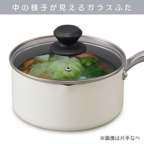 アイリスオーヤマ 両手鍋 24* 鍋 蓋つき ガス火/IH対応 ガラス蓋付き