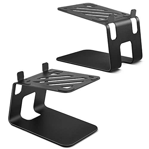 VAYDEER スピーカースタンド 卓上 小型 スピーカー台・スタンド 本棚スピーカー用 特殊傾斜設計 ブラック[2台1組]の通販は 5,480円