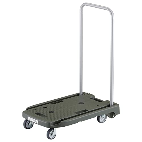 TRUSCO(トラスコ) 樹脂台車 こまわり君 省音G車輪 600*390 つや消しOD MP-6039N2-MOD 折りたたみ 軽量 静か 静音の通販は