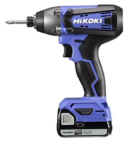 HiKOKI(ハイコーキ) 14.4V コードレス インパクトドライバ 2.0Ah 蓄電池*2個 充電器 ケース付 FWH14DF(2BG) ブルー