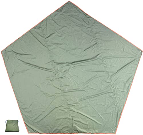 iBeamed ５角形 グランドシート ペンタゴンタープ キャンプ (1辺290*, グリーン)