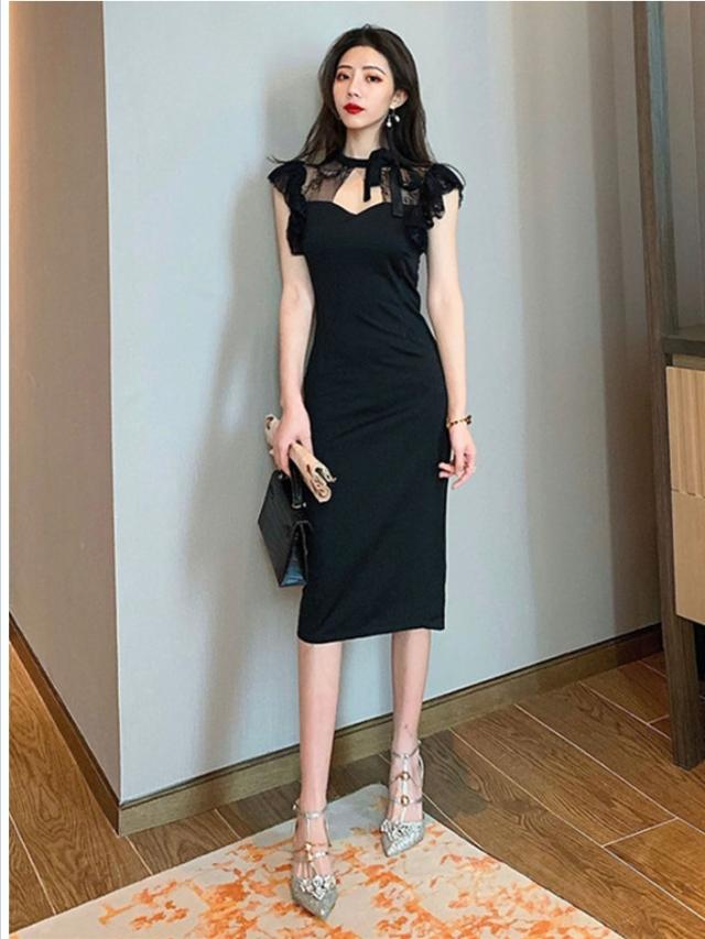 バックリボン ワンピース パーティードレス 結婚式 ワンピース ドレス 大きいサイズ 袖ありパーティードレス 結婚式 ドレス ワンピース の通販はau Pay マーケット ベースキャンプ