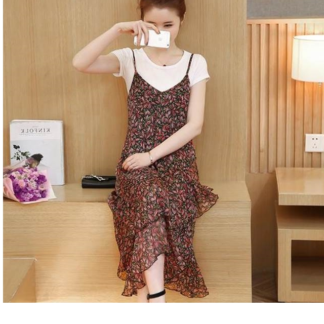 クラシカル ワンピース 韓国 オルチャン キャミワンピ 花柄 ラッフルスカート ワンピース フェミニン デート セット ラッフル キャミソーの通販はau Pay マーケット ベースキャンプ