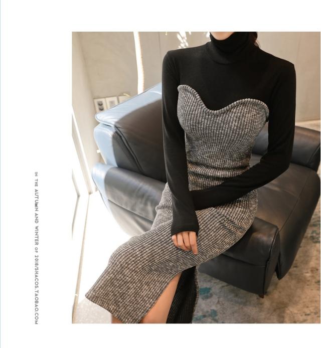 セレブ風 ワンピース パーティードレス 結婚式 二次会 お呼ばれドレス お呼ばれワンピース ロング マキシ 秋 冬 ブライダル タートルネッの通販はau Pay マーケット ベースキャンプ