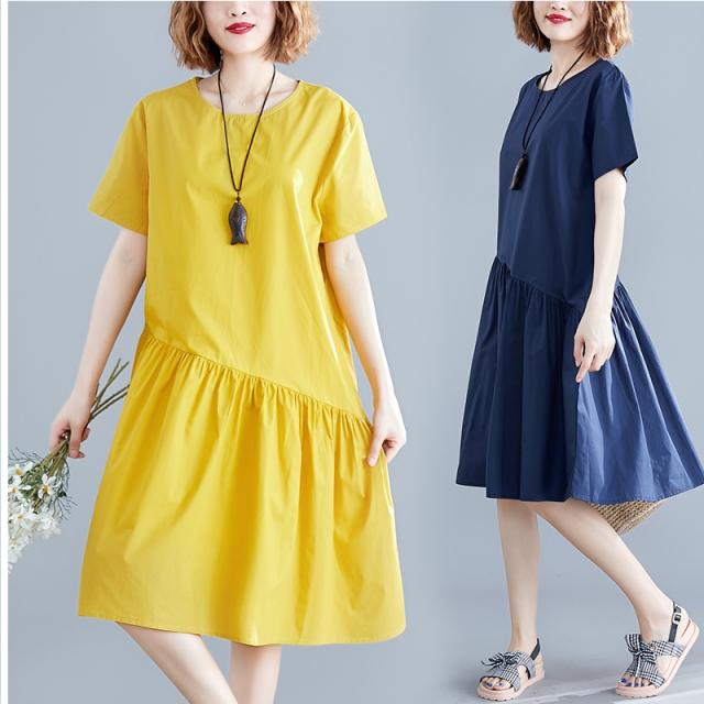 ゆる ワンピース ワンピース レディース 40代 半袖 ゆるっとワンピース ティアードワンピース 着痩せ 黒 フレア 体型カバー 大きいサイズの通販はau Pay マーケット ベースキャンプ