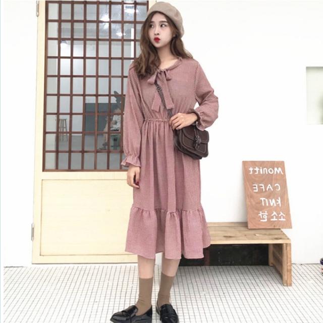 ゆる ワンピース ワンピース シャツワンピース チェック柄ワンピース マーメイドワンピース ミモレ丈ワンピース Aライン 長袖 ミモレ丈 の通販はau Wowma ベースキャンプ