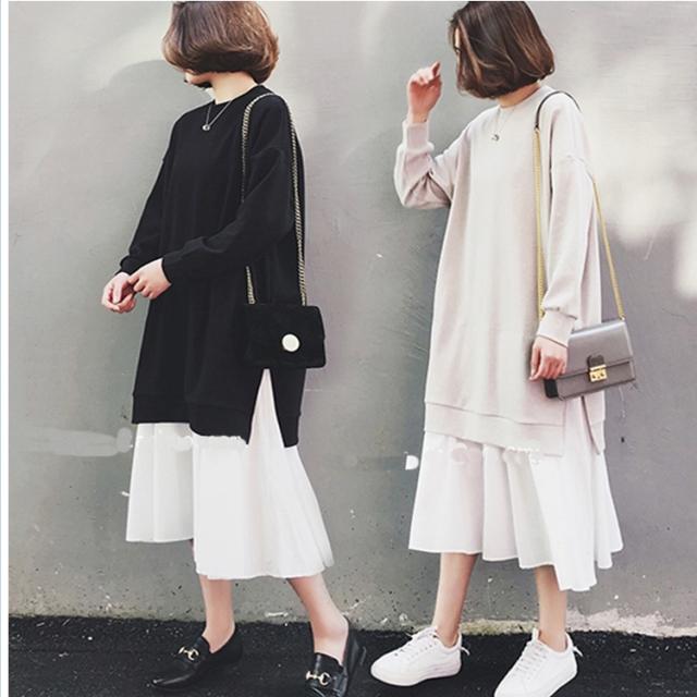 レディース ワンピース 春夏 ワンピース レディース パーカー スウェットロングワンピース ラウンドネック 切り替えワンピ 春夏 マキシ丈の通販はau Pay マーケット ベースキャンプ