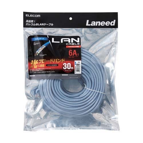 エレコム cat6a LANケーブル ブルー 30m LD-GPA／BU30(1本入)[情報家電　その他]の通販は 5,329円