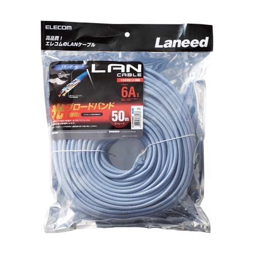 エレコム cat6a LANケーブル ブルー 50m LD-GPA／BU50(1本入)[情報家電　その他]