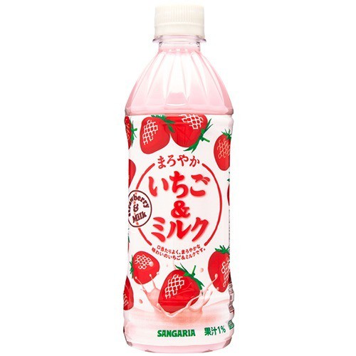 サンガリア まろやかいちご ミルク 500ml 24本 フルーツジュース の通販はau Pay マーケット 爽快ドラッグ