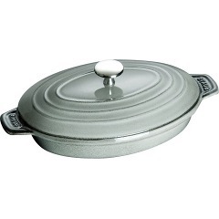ストウブ オーバルホットプレート(蓋付) グレー 23cm 40509-581(1コ入)[鍋]