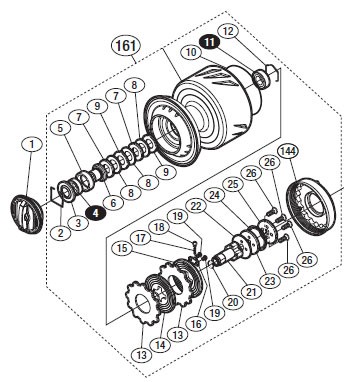 ●シマノ　13ステラSW 18000HG(030726)用 純正標準スプール (パーツ品番10HQF)　【キャンセル及び返品不可商品】