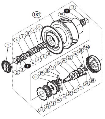 シマノ 13ステラSW 30000(030740)用 純正標準スプール (パーツ品番 ...