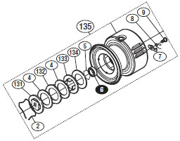 ●シマノ　15 ツインパワー C3000 (033697)用 純正標準スプール (パーツ品番1089P)　【キャンセル及び返品不可商品】
