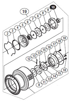 ●シマノ　15 ツインパワーSW 5000HG (033161)用 純正標準スプール (パーツ品番1085Z)　【キャンセル及び返品不可商品】