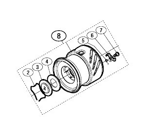 ○シマノ 16 ストラディックCI4+ 2500S (034908)用 純正標準スプール