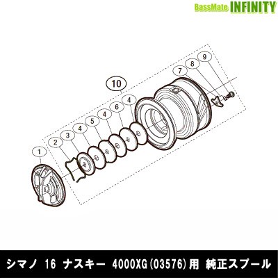 シマノ 16 ナスキー 4000xg 用 純正標準スプール パーツ品番105 キャンセル及び返品不可商品 の通販はau Pay マーケット バスメイトインフィニティ