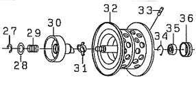 ●ダイワ　T3 AIR6.8R-TW(4960652883986)用 純正標準スプール (部品コード129539)　【キャンセル及び返品不可商品】