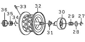 ●ダイワ　T3 AIR8.6L-TW(4960652860697)用 純正標準スプール (部品コード129539)　【キャンセル及び返品不可商品】