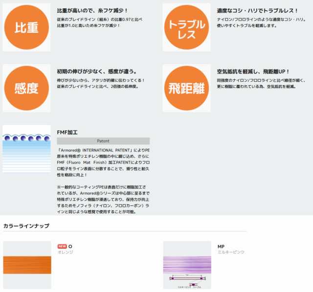 ○デュエル DUEL アーマードF アジ・メバル 150m ミルキーピンク (0.2-0.5号) 【メール便配送可】の通販はau PAY マーケット  - バスメイトインフィニティ