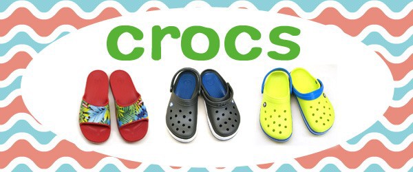 green and blue crocs