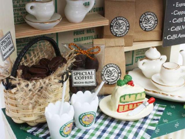 (未使用･未開封品)　ビリー 手作りドールハウスキット ミニカウンターキット カフェ 8492 7z28pnb Billy Miniature Counter Kit Cafe ミニチュアカウンターキット