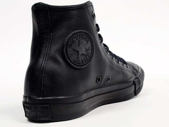 converse all star hi black leather