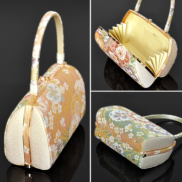 【Prices down】草履バッグセットLサイズ「グリーン 流水に花模様」礼装用 礼装草履バッグ フォーマル草履バッグセット [送料無料]＜T＞ss2512zbg40 Prices down】草履バッグセットLサイズ「グリーン 流水に花模様」礼装