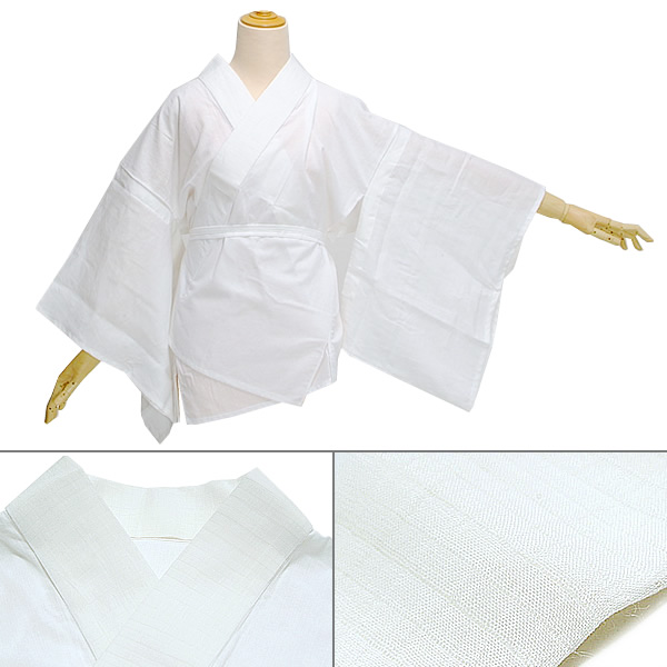 Prices down】ひんやりLINE 半襦袢「白色」 Lサイズ 美しいキモノ共同