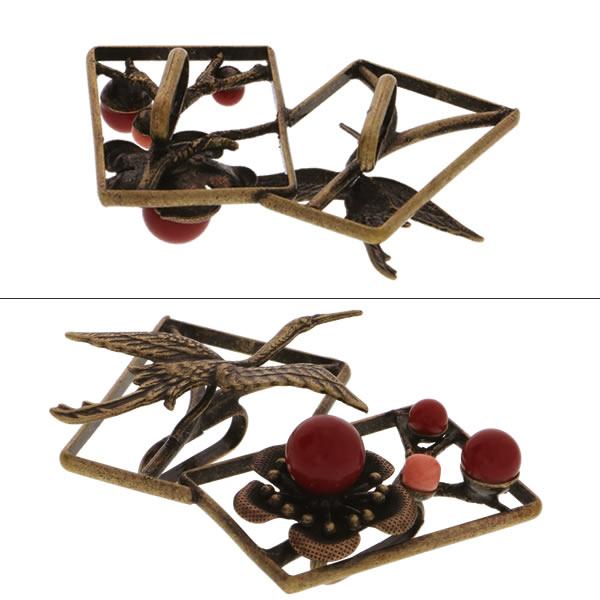 アンティーク調 帯留め 花札 和装小物 洒落小物 帯どめ お正月 初詣にss23wkmの通販はau Pay マーケット 京都きもの町