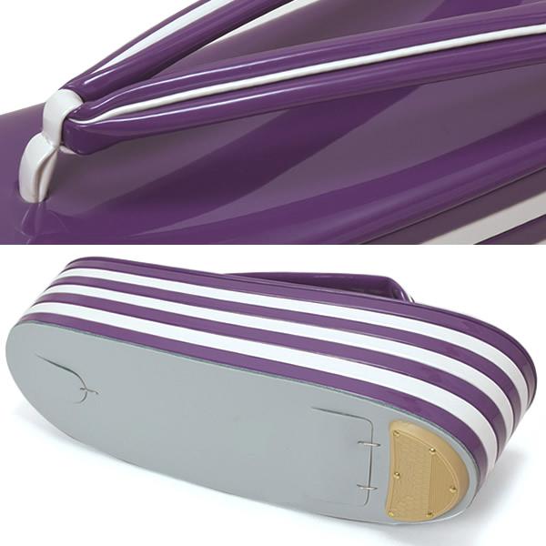 【Prices down2】七枚芯 草履単品「パープル×白」 フリー（Lサイズ） 振袖草履 礼装草履 前撮り、成人式、結婚式の振袖に [送料無料]ss2512zbg50 Prices down2】七枚芯 草履単品「パープル×白」 フリー（Lサイズ