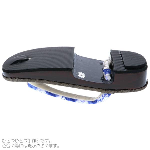 Prices down2】畳表 下駄単品「蜘蛛絞り鼻緒、カラス表台」夏着物