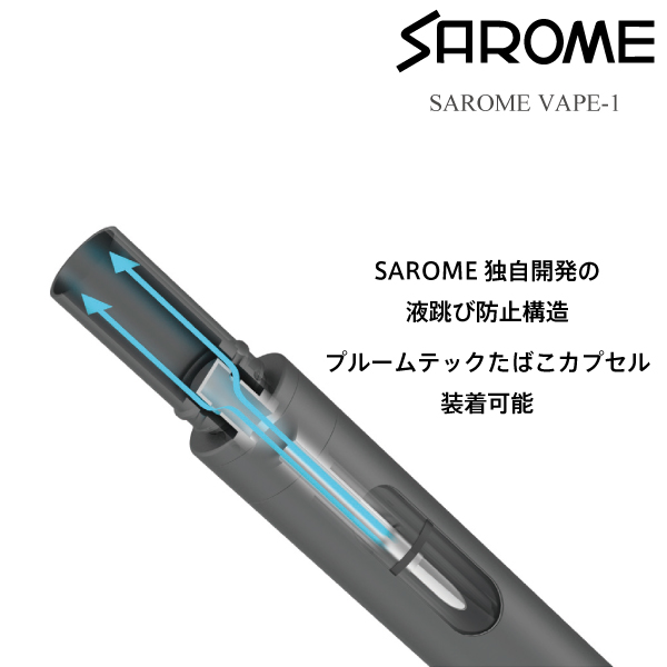 Sarome Vape サロメ ベイプ 電子タバコ プルームテック 充電式 たばこカプセル装着可能 メンソール スターターセット ブラックの通販はau Pay マーケット アイゲット