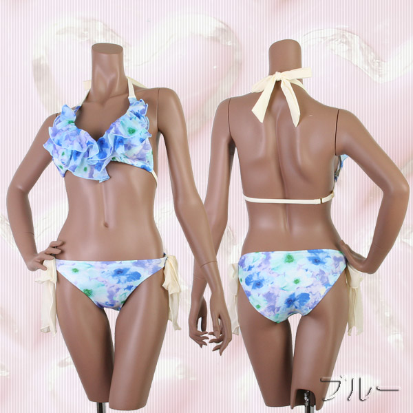 あす着】LIP SERVICE（リップサービス）ぼかしスラワーフリルビキニ