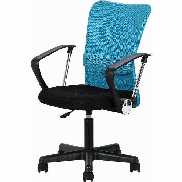 不二貿易 メッシュバックチェアー ハンター 肘付 BL メーカー直送の通販は