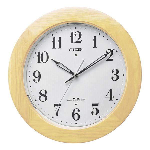 CITIZEN(シチズン) 自動点灯掛時計 薄茶半艶仕上 4MYA35-007