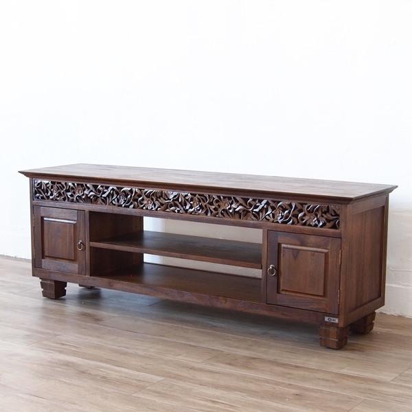 サンフラワーラタン アジアン家具【@CBi(アクビィ)】 UBUD チーク無垢材 テレビボード 幅150cm ACW850KA メーカー直送