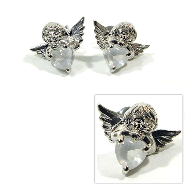 【輝くサマンサシルバ＊即日発送可能】 Samantha Silva サマンサシルバ SV QO フロスト加工 エンジェルモチーフ ピアス 輝くサマンサシルバ＊即日発送可能】 Samantha Silva サマンサシルバ