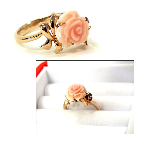 サマンサ指輪 Samantha Tiara サマンサティアラ K18WPG ピンクゴールド コンクシェル 9号 ダイアモンド 指輪 リング サマンサ指輪 Samantha Tiara サマンサティアラ K18WPG ピンクゴールド