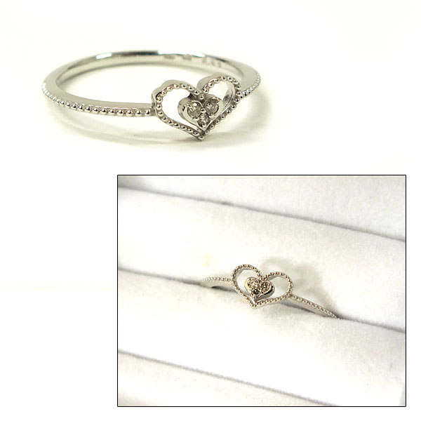 サマンサティアラ　K18ハートダイヤリング サマンサティアラ k18 ハート ダイヤモンドリング 7号 サマンサ