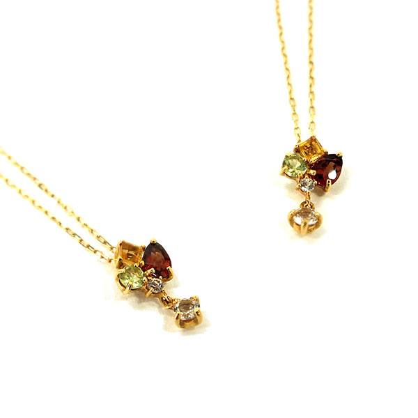 サマンサティアラ Samantha Tiara　ガーネペリシトリン Ｗトパーズ ダイヤモンド ネックレス 2013 新作_1