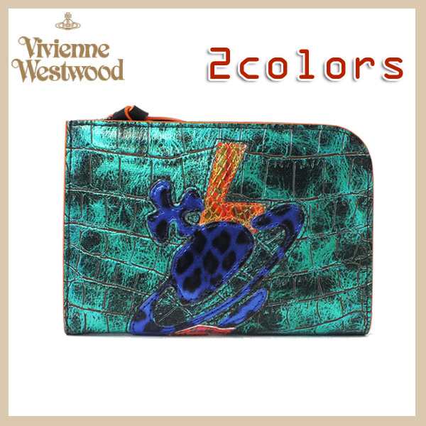 【リクエスト販売】 VIVIENNE WESTWOOD ヴィヴィアンウエストウッド  新作 クロコ型押し メタリック ハーフジップ 財布 LF札入 全２色の通販は