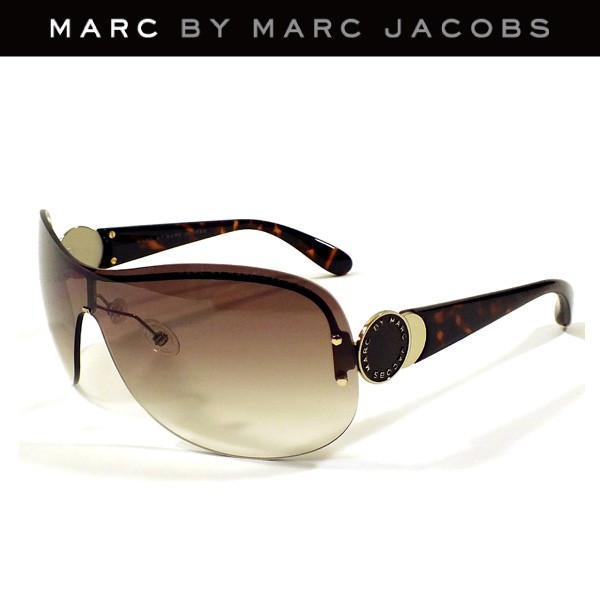 【即日発送】MARC BY MARC JACOBS マークジェイコブス レディース サングラス Metal Logo Rimless Shield  サングラス ゴールド｜au PAY マーケット