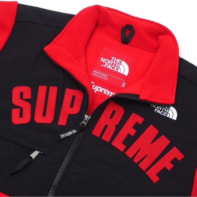 supreme north face jacket red