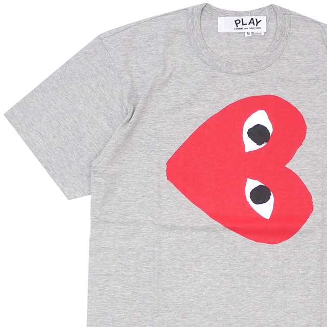 プレイ コムデギャルソン Play Comme Des Garcons Mens Vertical Red Heart Tee Tシャツ Gray グレー 灰色 半袖tシャツの通販はau Pay マーケット Essense