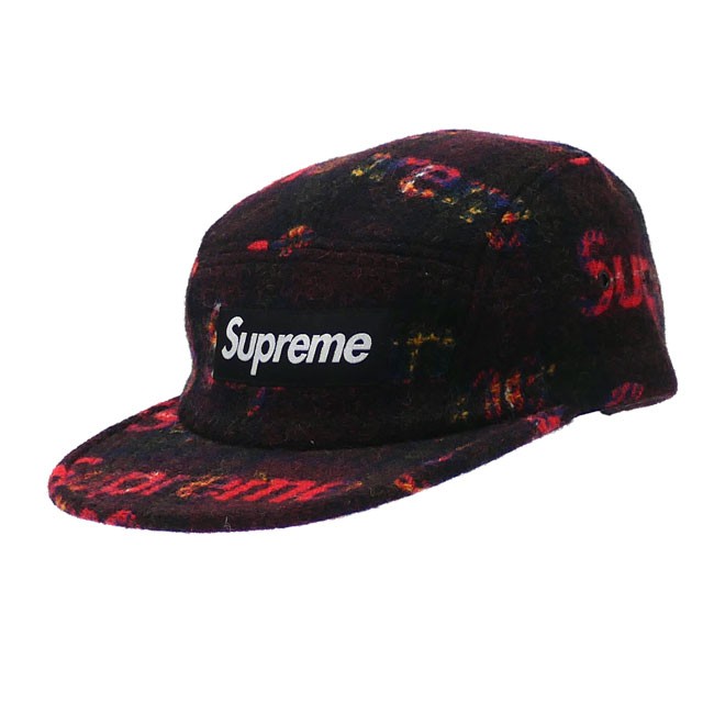 supreme camp cap harris tweed ハリスツイード 黒 | www