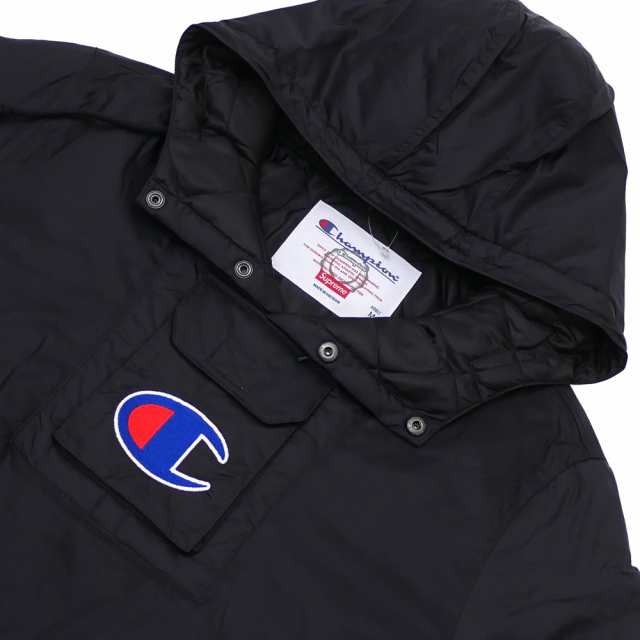 supreme champion pullover parka black