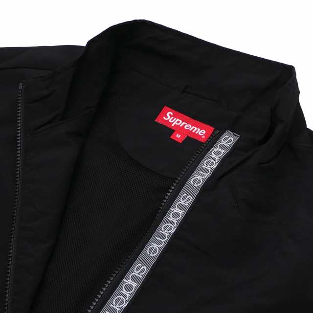 supreme classic logo taping track jacket black